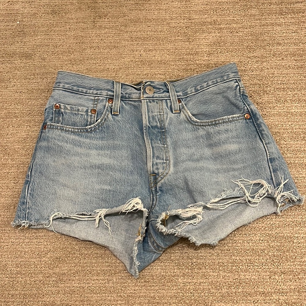 Levi’s 501 high rise jean shorts